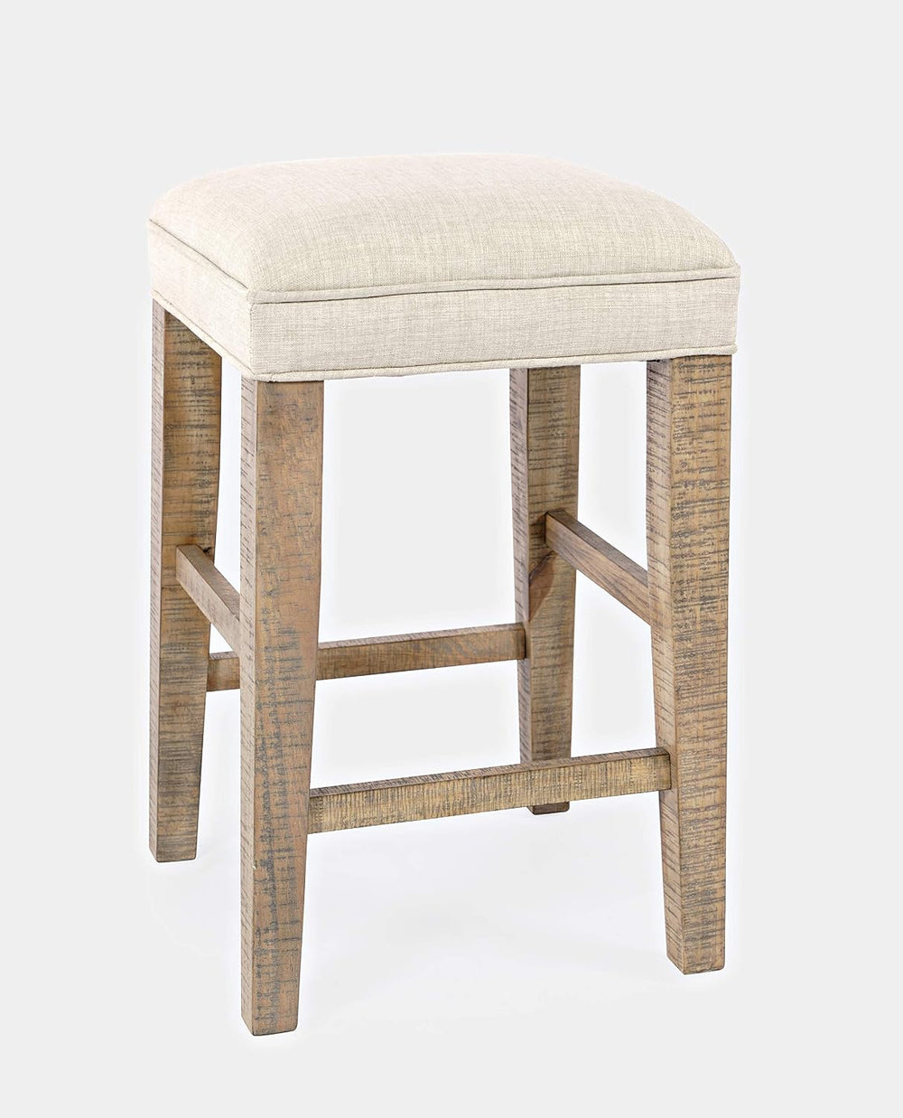 Jofran Carlyle Crossing Pine Counter Height Sofa Table Set with 3 Stools, Rus...