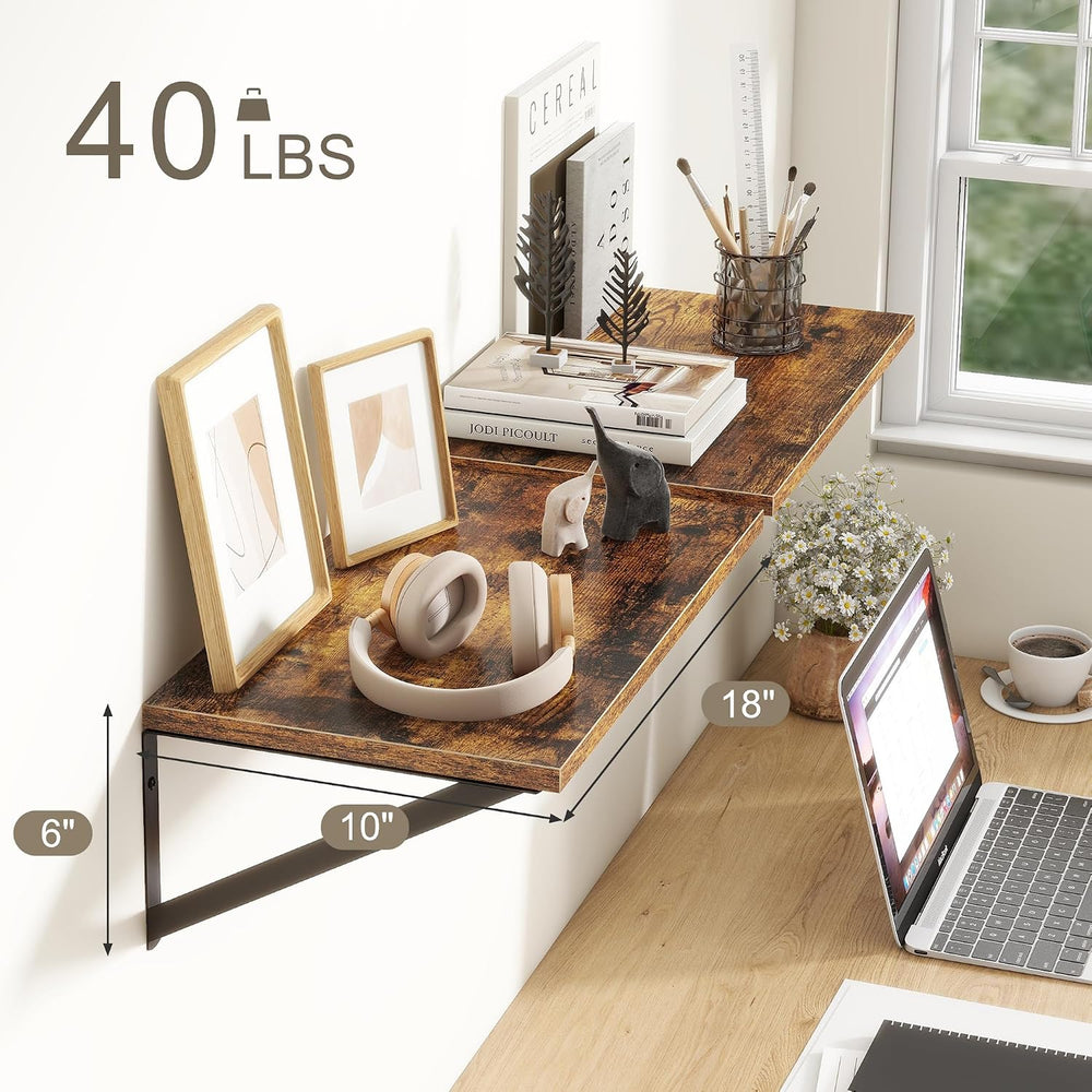 18"W x10"D Floating Shelves, Farmhouse Wall Shelves Home Decor Shel...