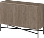 Henn&Hart 48" Wide Rectangular Buffet Table in Weathered Gray, for Home, Living Room, Bedroom, Entertainment Room, Office