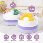 CLHMILY&Z Round Cotton Rope Storage Basket - 22x14.2 Inches - Cute Nursery Bin, Baby Toy Organizer, Lavender Organizer for Home Decor, Multi-Purpose Home Tidy Solution