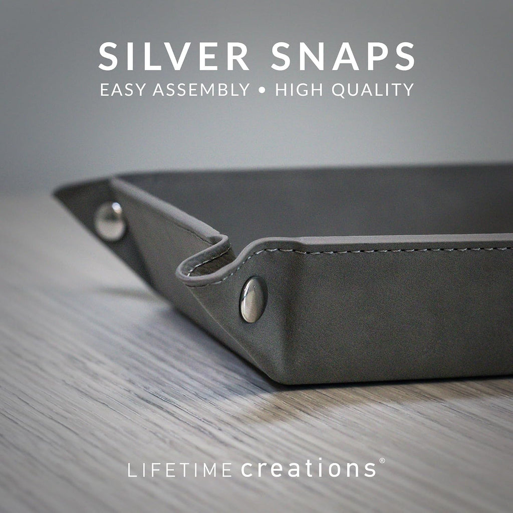 Lifetime Creations Personalized Groomsman Valet Tray - Custom Gifts for Groomsmen Proposal, Vegan Leather Catchall Wedding Gifts (Black, Bow Tie Design)