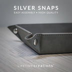 Lifetime Creations Personalized Groomsman Valet Tray - Custom Gifts for Groomsmen Proposal, Vegan Leather Catchall Wedding Gifts (Black, Bow Tie Design)