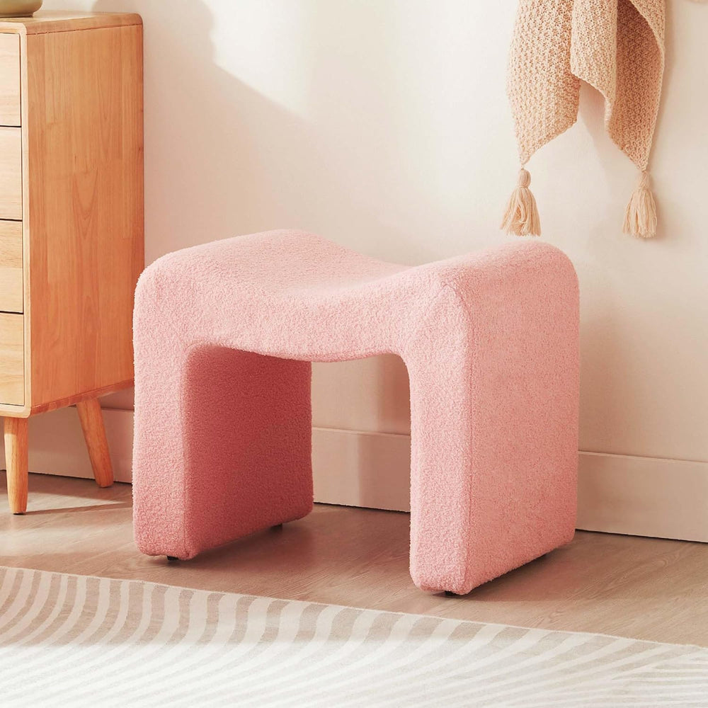 Vanity Stool Foot Rest Small Footstool Ottoman Chair Seating Backless Modern ...