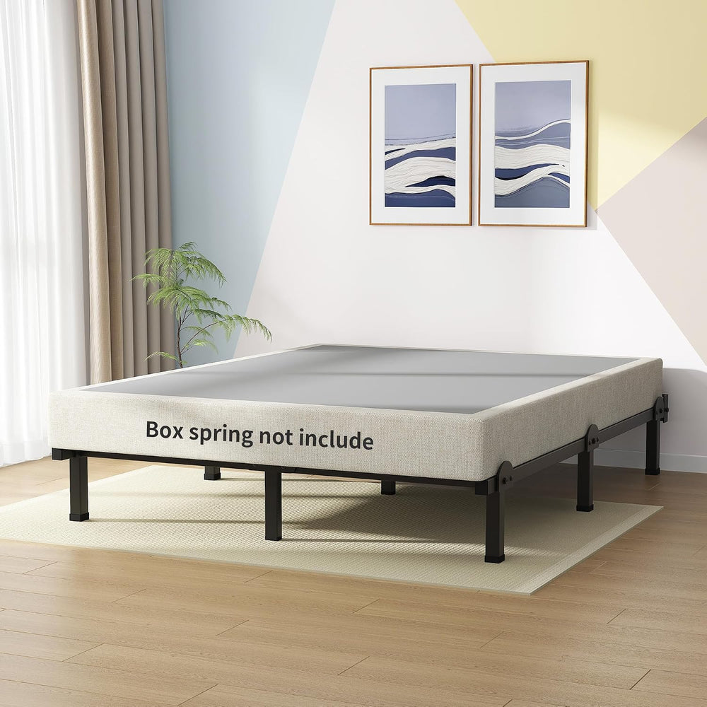 Superay Metal Bed Frame, 9-Leg Bed Base for Box Spring, King, 8 Inch