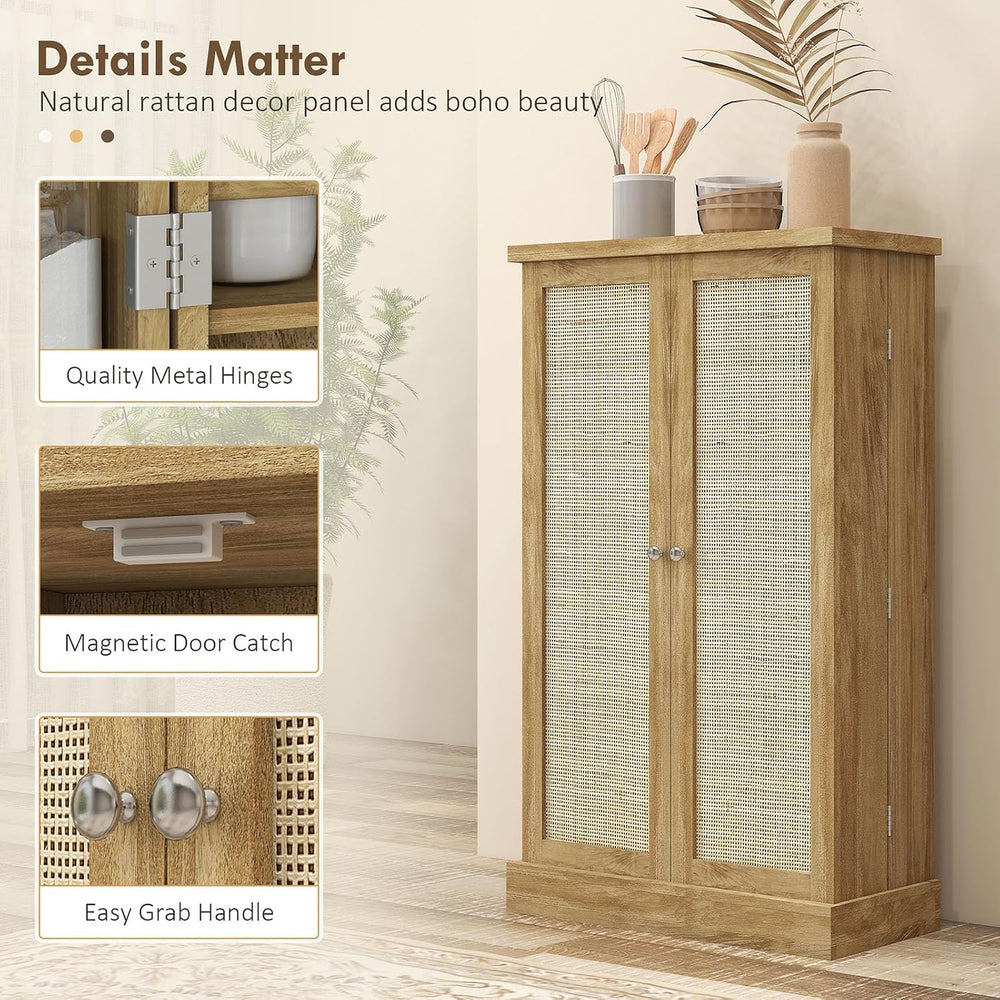 Pantry Storage Cabinet, 41" Kitchen Freestanding Kitchen Cabinet with 12...
