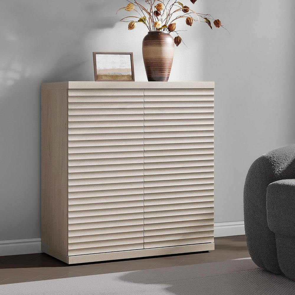 SICOTAS Buffet Cabinet with Storage Accent Sideboard Modern Credenza with Doo...