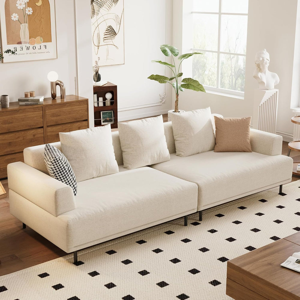 109.4" W Modular Sectional Sofa Couch for Living Room, Beige
