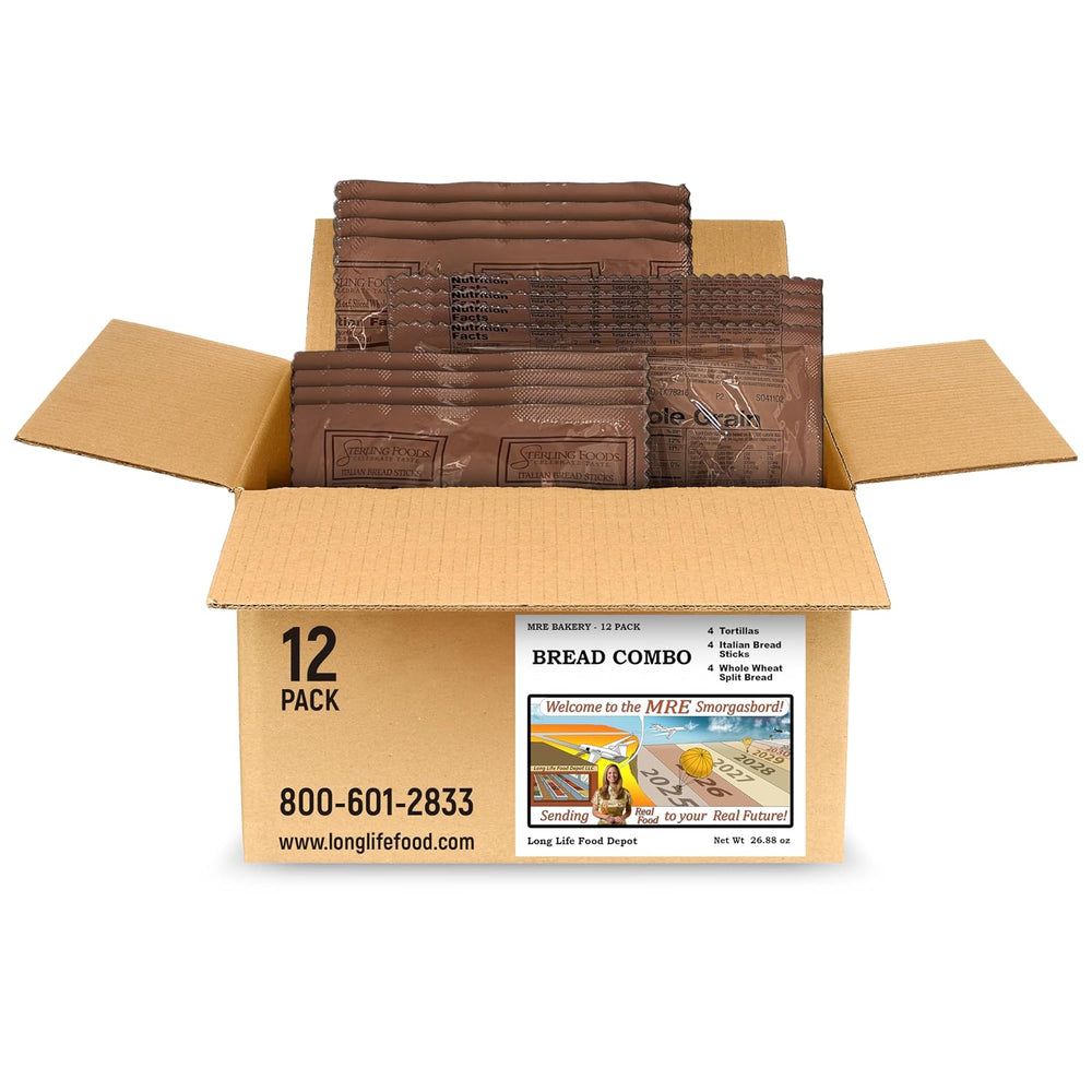 MRE Bread Variety Pack (12-Pack), Long Shelf Life, Combo 2