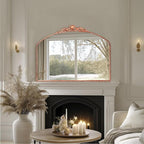 G-LEAF Vintage Baroque Mirror 40"X30",Victorian Antique Farmhouse Mirror for Fireplace Living Room
