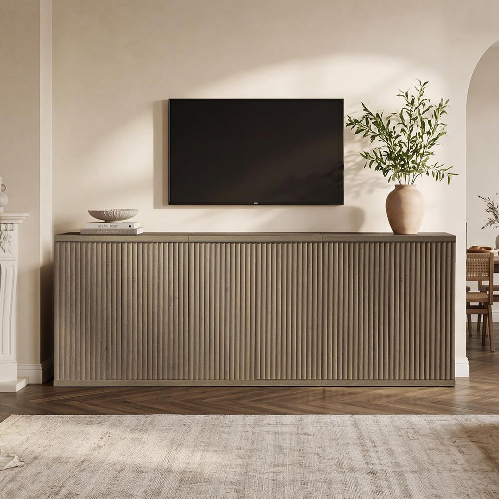 SICOTAS Buffet Cabinet with Storage Sideboard Cabinet with Doors & Shelve...
