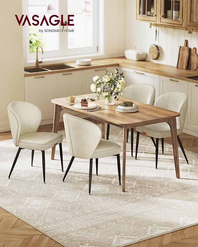 VASAGLE EKHO Collection - Dining Chairs Set of 4, Upholstered Kitchen Chairs,...