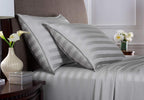 Queen Pillowcases by Pure Bamboo, Genuine 100% Organic Viscose Derived from Bamboo, Luxuriously Soft & Cooling, Double Stitching, Envelope Closure (2 Queen Pillowcases, Jacquard Silver)