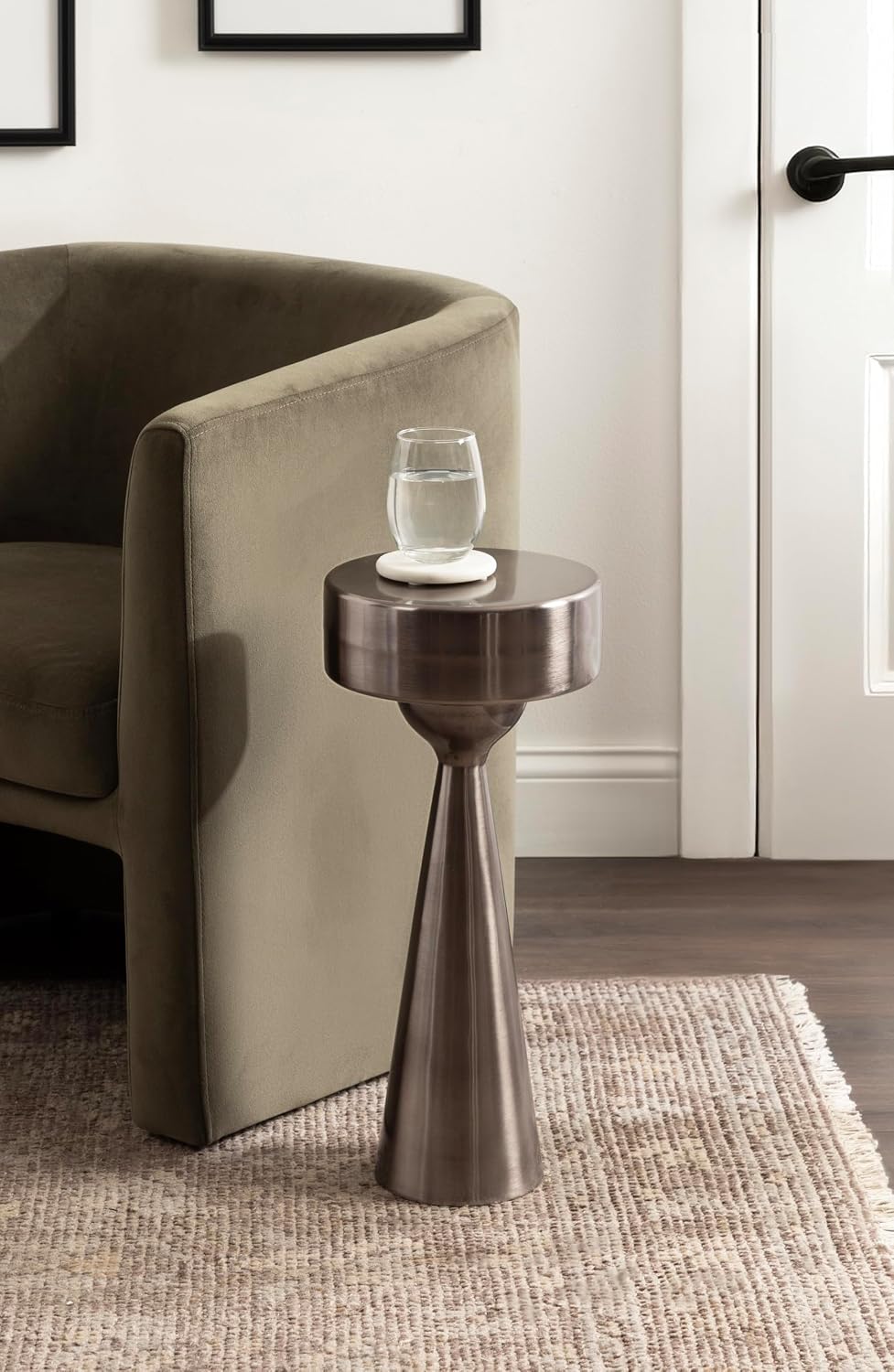 Kate and Laurel Solbrett Modern Sophisticated Metal Drink Table, 10 x 10 x 22...