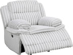 Lexicon Manual Glider Recliner Chair, Corduroy Manual Tab Pull Reclining Chair with Pillow Top Arms, Plush Cushions, Cozy Theater-Style Accent for Living Room/Bedroom, Easy Assembly, Gray