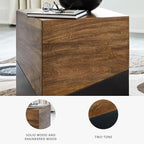 Signature Design by Ashley Trailbend Eclectic Accent End Table, Brown & Gunmetal