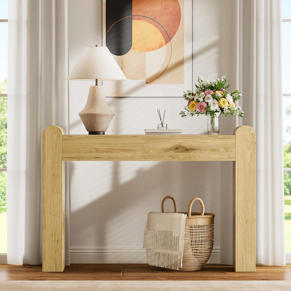 Lulive Arc Entryway Table, 47 Inch Curved Console Table for Hallway | Rounded...