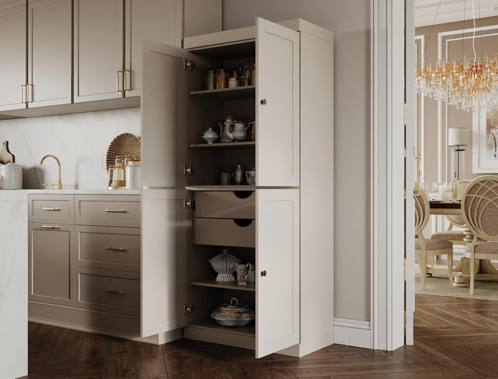 Palace Imports Solid Wood Kitchen Pantry Cabinet - 71.5" Tall x 32"...