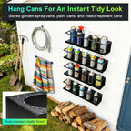 4 Pack Spray Can Holder, Wall Mount Spray Bottle Holder, Spray Can Organizer With Straw Groove for Garage, Shop, Home and Workspace