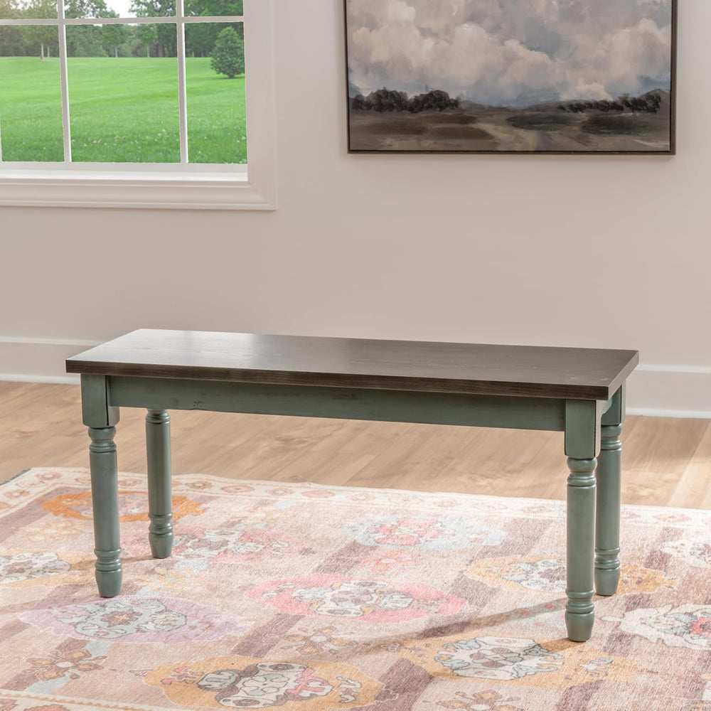 Powell Furniture Willow Dining Bench, Multicolor, 40”W x 14.02”D x 18.31”H