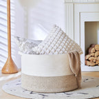 R RUNKA Extra Large Cotton Rope Basket 22" x 14" - Toy Basket for Kids -Blanket Basket for Living Room - Woven Baskets for Storage