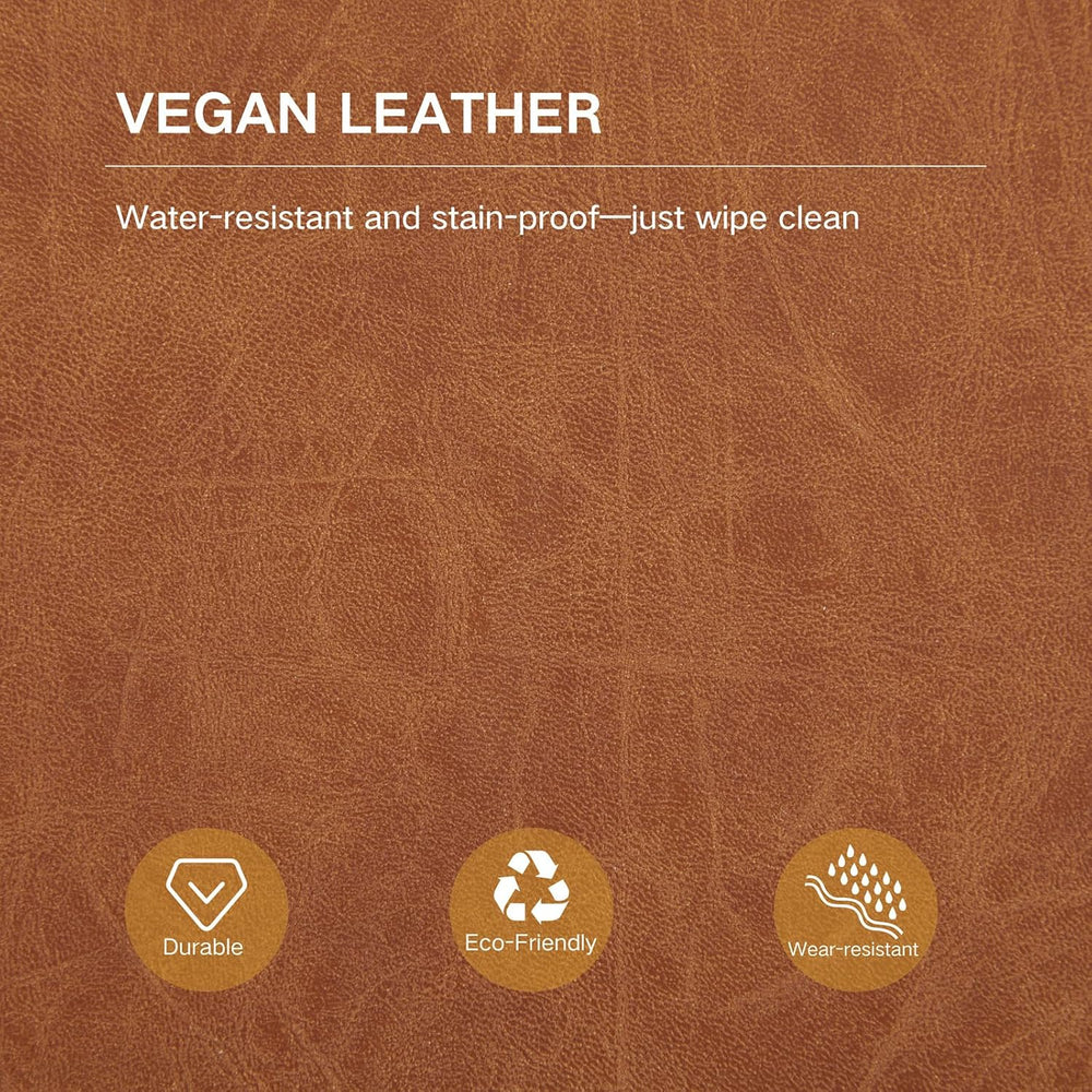 End of Bed Bench for Bedroom, 66.34'' Long King Size Vegan Leather Be...