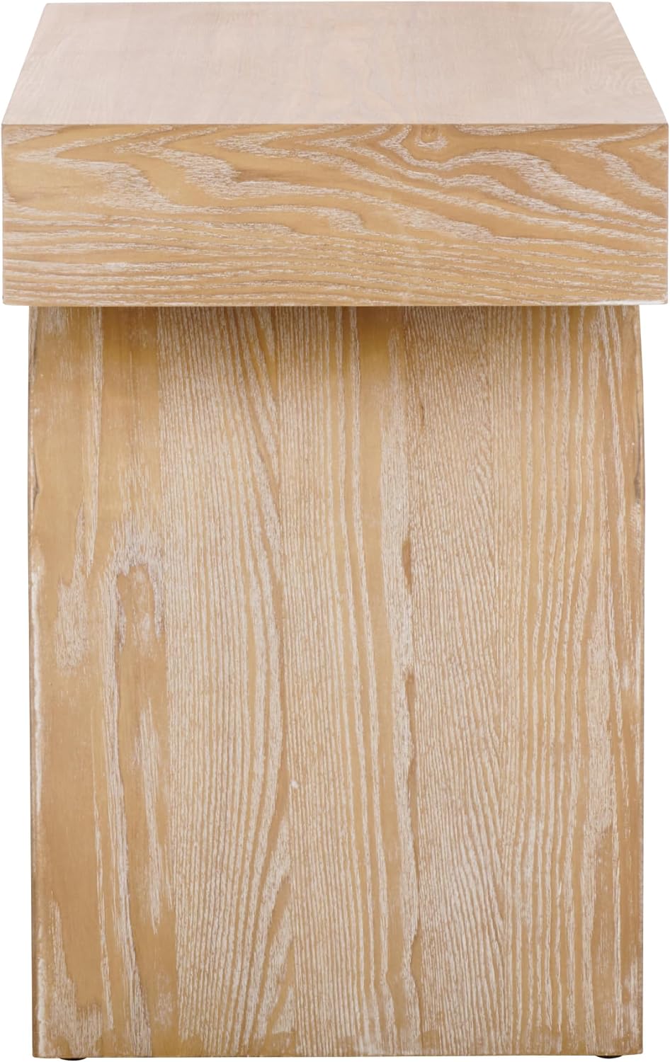 SAFAVIEH Home Collection Baraki Modern Bleached White Pedestal End Table (Ful...