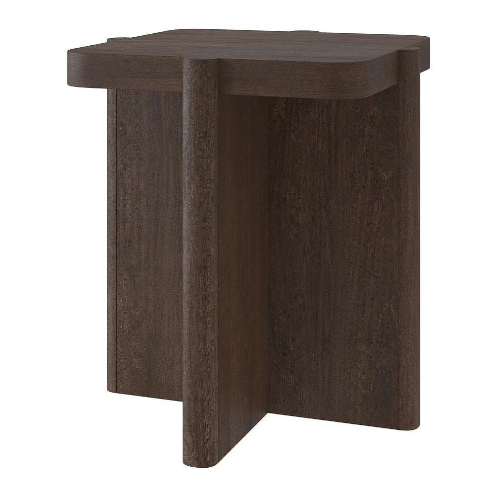 Henn&Hart 20" Modern Square End Table, Side Table, Nightstand with X...