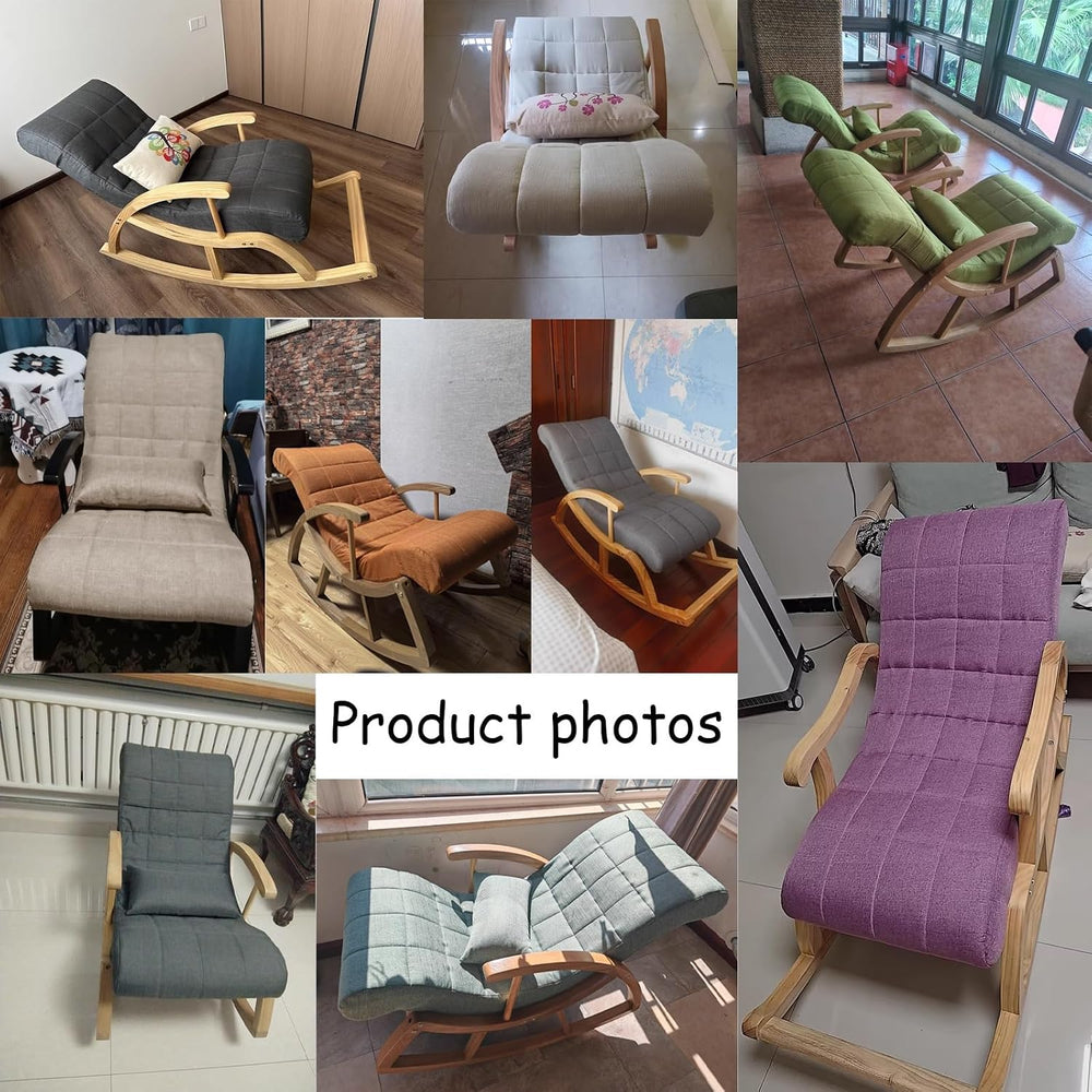 Reading Rocking Chair, Upholstered Glider Armchairs, Reclining Accent Chair w...