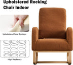 Chifee & Vingol Rocking Chair Nursery Sherpa Boucle Nursing Glider Rocker Chair, Teddy Brown