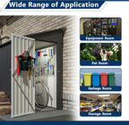 Outdoor Metal Storage Shed 4 x 8 ft, Garden Shed Lean to shed for Bike, Tool Outside Shed with Floor Base, Lock, Door for Backyard, Patio, Lawn, Black