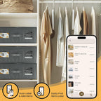 2 Pack Large Sheet Organizers and Storage with Smart Labels,Linen Closet Foldable Bed Sheet Organizer Storage Box with Window for Home Storage Blanket Clothing Closet,Queen & King Size,Grey