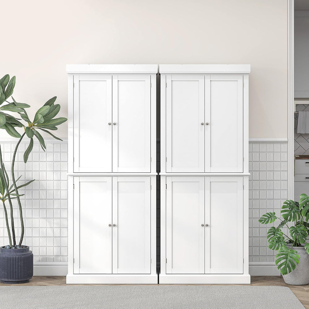 HOMCOM 72.5" Tall Kitchen Pantry Cabinet, Freestanding Modern Farmhouse ...