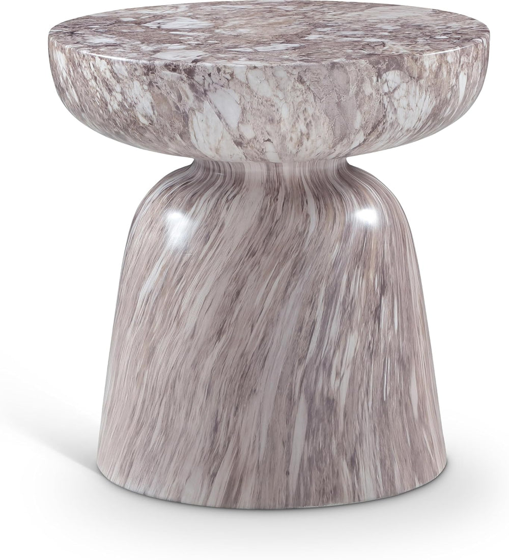 Meridian Furniture Avellino Brown Indoor/Outdoor Concrete End Table