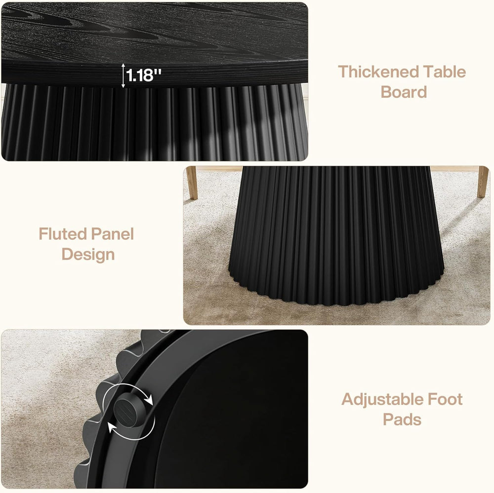 Tribesigns 47" Round Dining Table for 4-6 People, Farmhouse Circle Kitch...