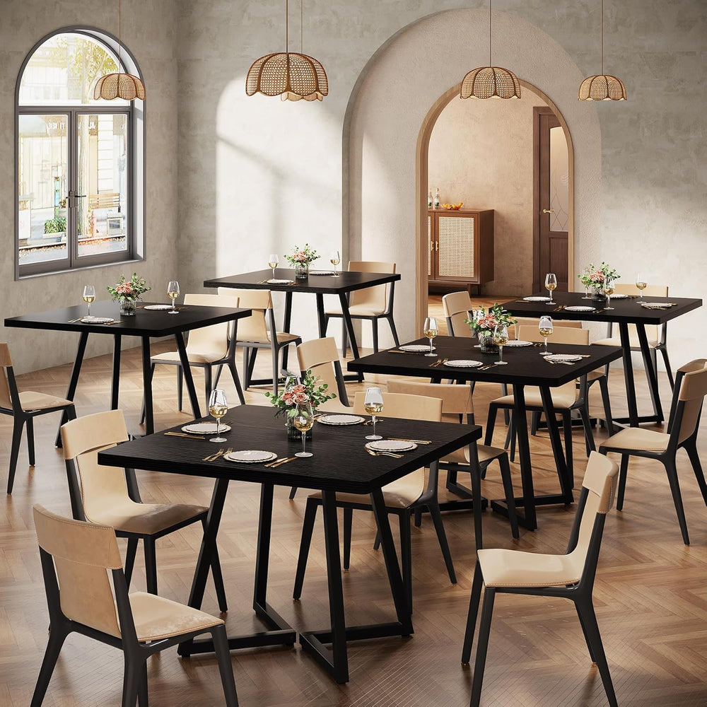 Tribesigns Square Commercial Dining Table Set of 4, 31.5" Heavy Duty Din...