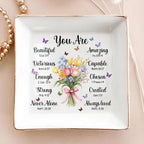 Christian Bible Verse Jewelry Dish, 4" Ceramic Jewelry Tray, Christian Gift for Women, Mother's Day, Birthday, Catholic Gifts for Mom/ Grandma, Graduation, Confirmation Gifts for Teen Girls, Daughter