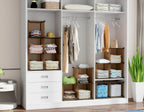 6-Cube Storage Organizer, Closet Organizer Storage Shelf Bookcase Bookshelf with Metal Hammer, Storage Cubes Organizer Cabinet for Kids, Closet, Bedroom, Bathroom, (11.8x11.8x11.8 inch)