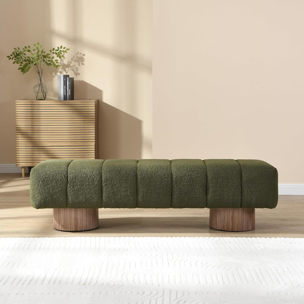Christopher Knight Home Manila 64" Boucle Dining Bench, Upholstered Otto...