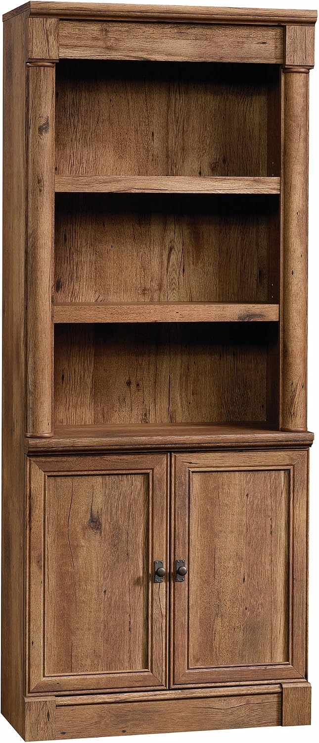 Sauder Palladia Bookcase with Doors, Multiroom Storage, Library Bookcase, Vin...