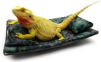 Chaise Lounge for Bearded Dragons, Bluegreen Lavendar Batik Fabric