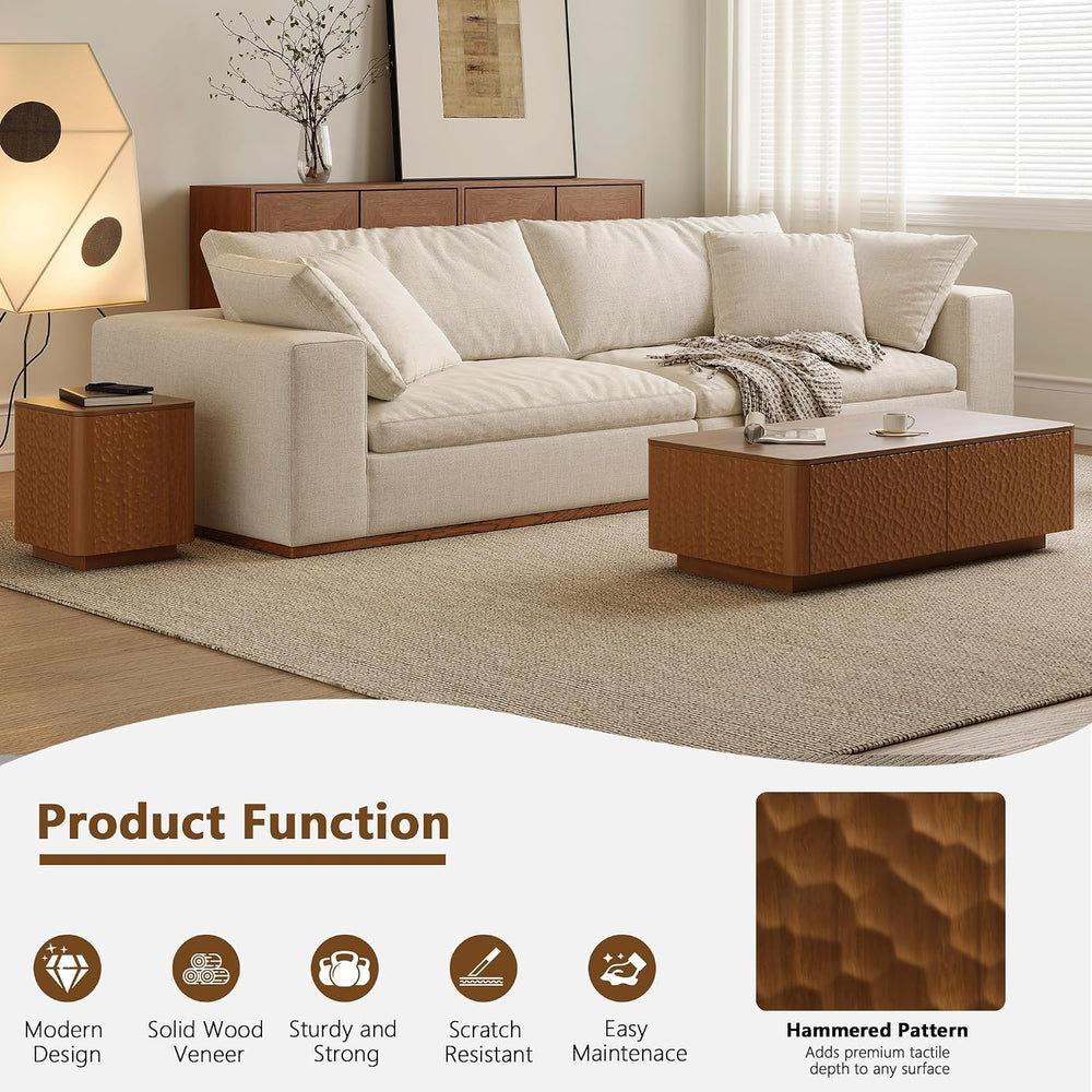 3 Piece Coffee Table Set, Coffee and End Tables Set, Rectangular Coffee Table...