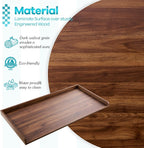 Kaboon Washer Dryer Countertop, Melamine Countertop with Edge Rails - 27.5" Depth x 54" Width Laundry Room Organization, Dark Walnut