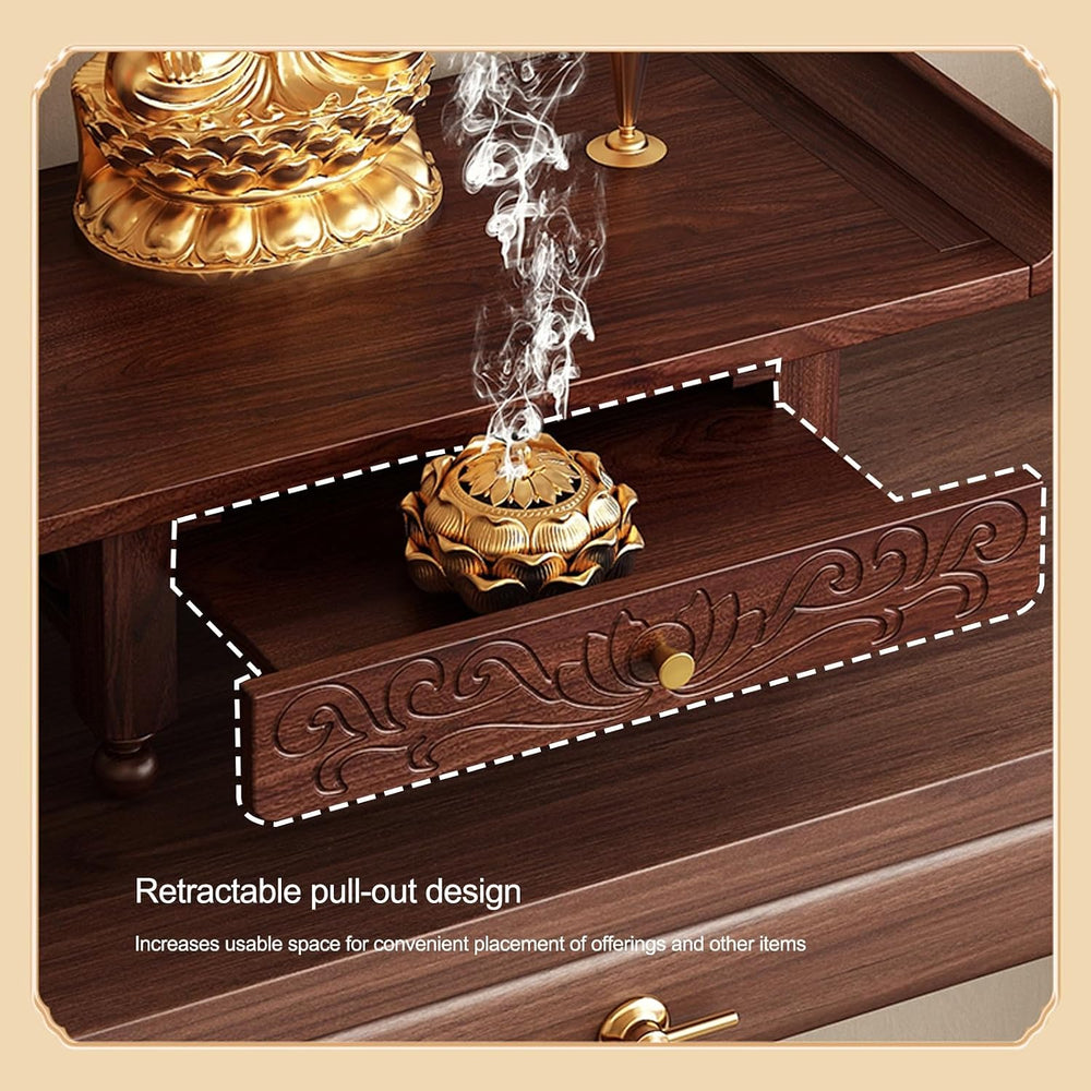 Buddhist Prayer Altar, Wall Hanging Offering Table for Home Decor and Spiritu...