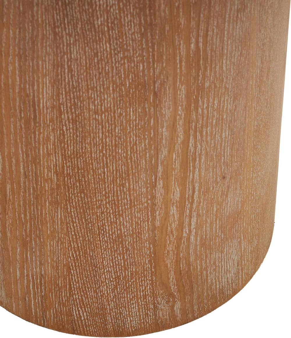deco 79 Wood Pedestal Table, Set of 2 Table 40", 34" H, Brown | Sid...