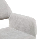 Desk Chair No Wheels Comfy Accent Chair for Living Dining Room Bedroom Vanity Chair Makeup Chair Home Office Mid Century Modern Upholstered Armchair Sofa (Gray, 1)