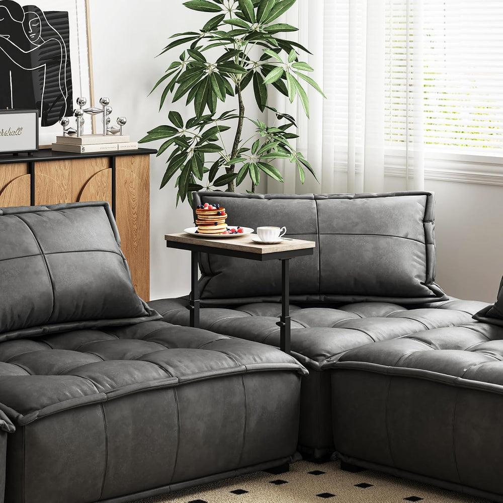 TUTOTAK End Table, Side Table, Tall Couch Table, Sofa Table