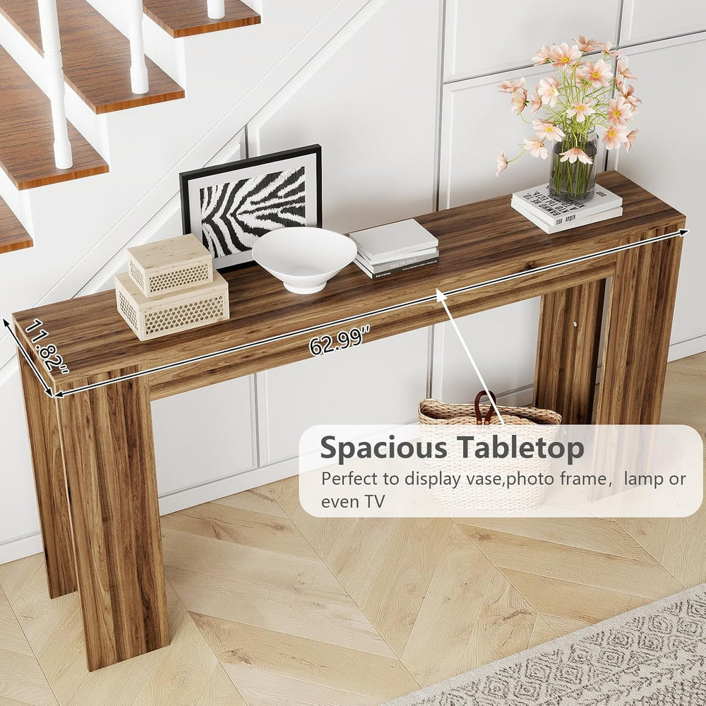 Spaco 63'' Narrow Long Console Table,Farmhouse Entryway Table Sofa Ta...