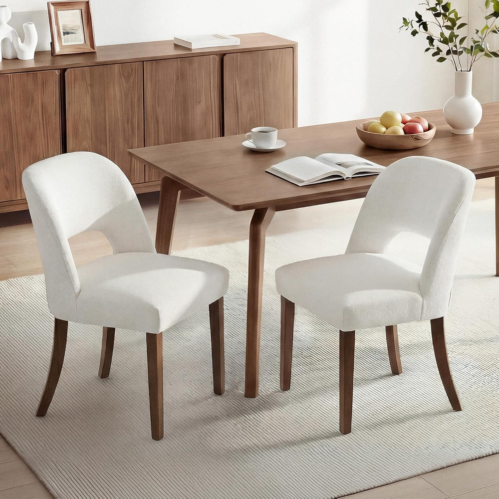 KISLOT Upholstered Dining Chairs Set of 4, Modern Armless Kitchen Chairs with...