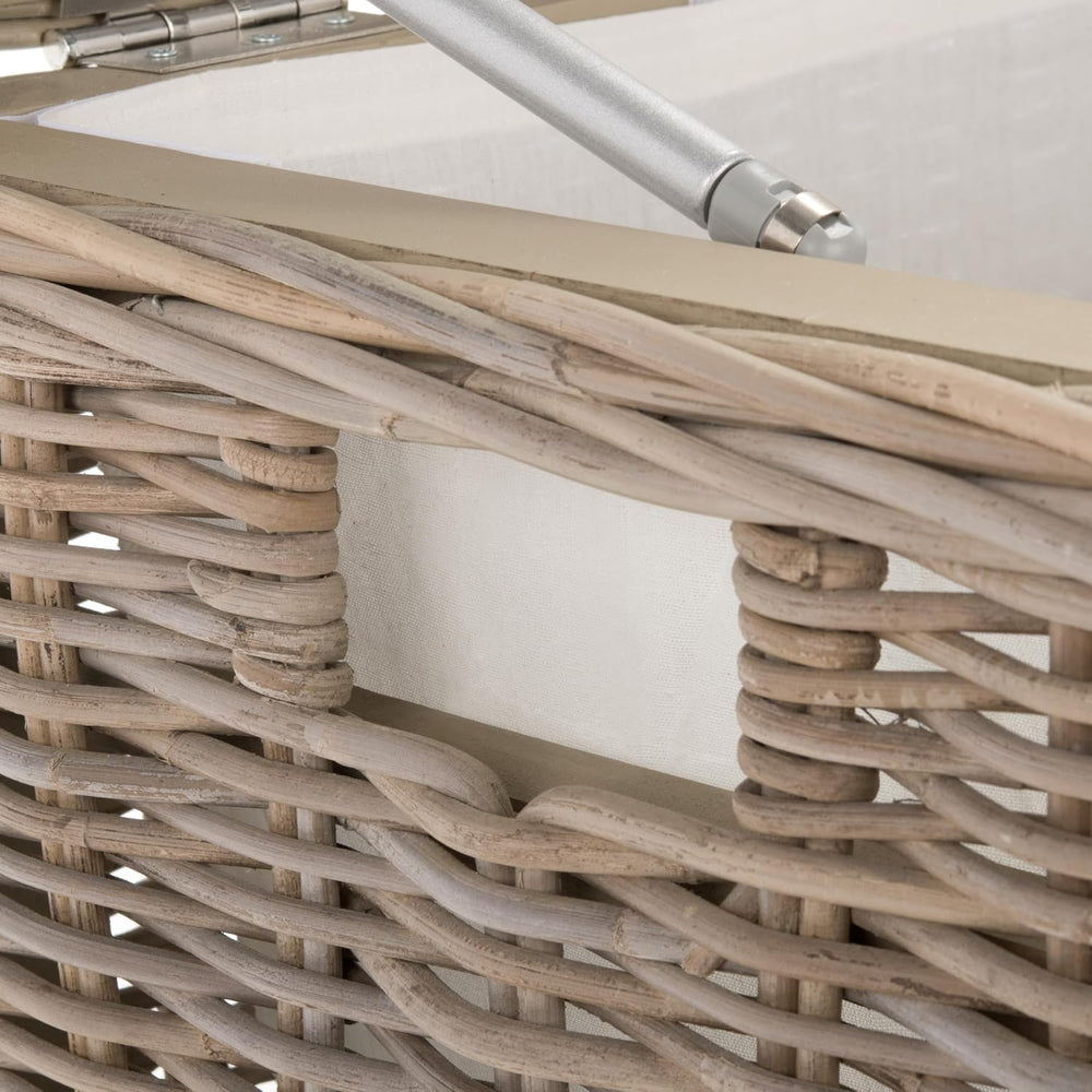 SAFAVIEH Furniture - Caius Rattan Trunk - Grey - Rattan - Coastal Woven Desig...