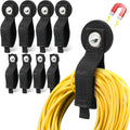 Vicenpal 8pcs Heavy Duty Magnetic Hook, Magnetic Tool Holder &Garage Hooks, Extension Cord Strap for Cable, Rope, Wire Storage in Garage,Workshop,RV,Pickup (2.6inch/4pcs+1.7inch/4pcs)